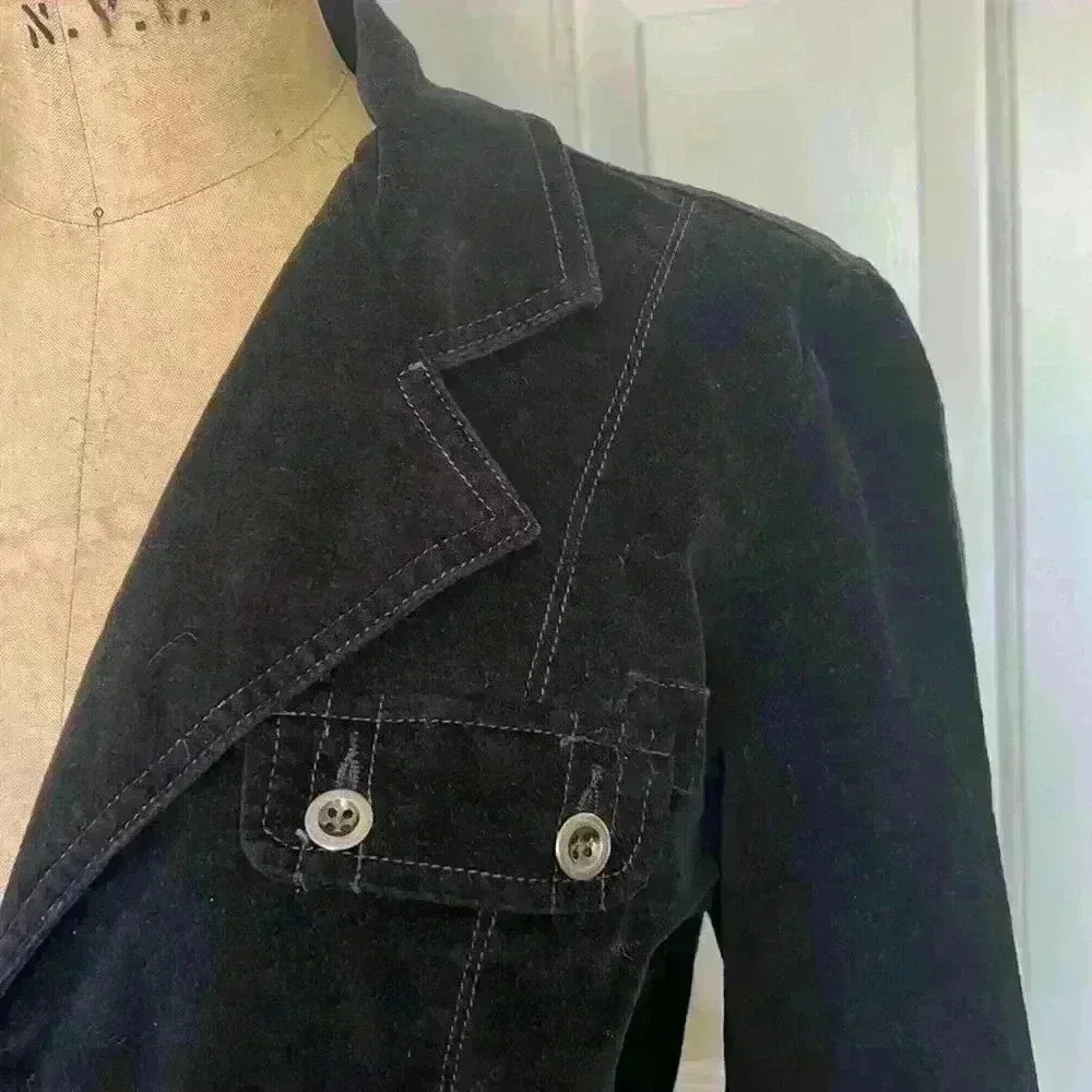 Jeanstar Vintage Velvet Blazer. Size PM - Picture 3 of 13